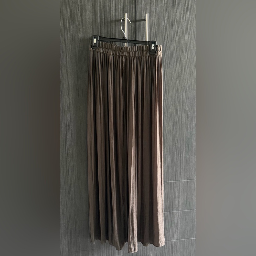 Zara Woman Studio Brown Flowy Palazzo pants size M